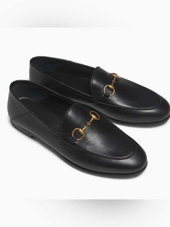 Gucci Shoes - Gucci Brixton Black Leather loafers with Horse-bit/ convertible slides